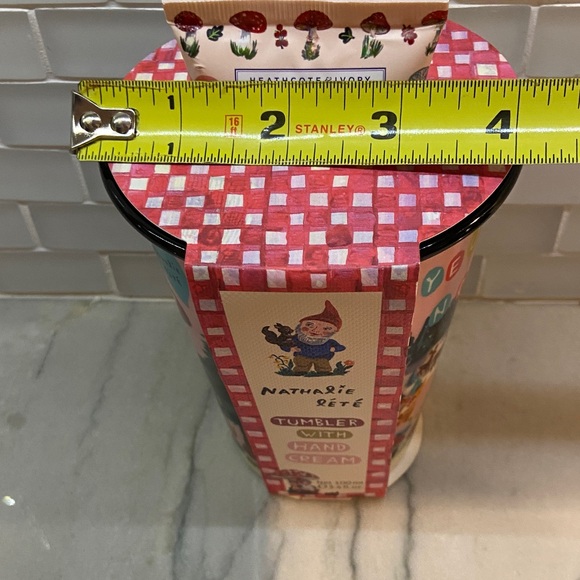 Anthropologie Nathalie Lété Holiday Joyeux Noel Tumbler with Hand Cream NWT - Picture 13 of 15